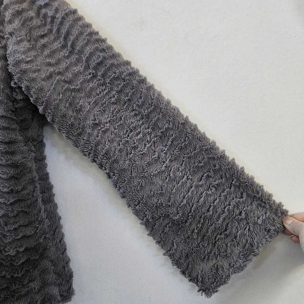 Patagonia Los Gatos Fleece Womens XL Grey Wavy Textured Mock Neck Gorpcore Cozy - Picture 14 of 15